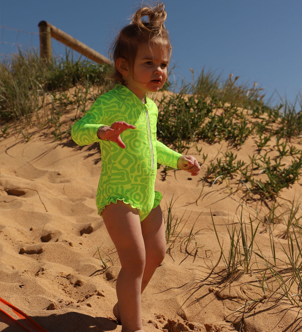 Baby Girls Long Sleeve Swimsuit