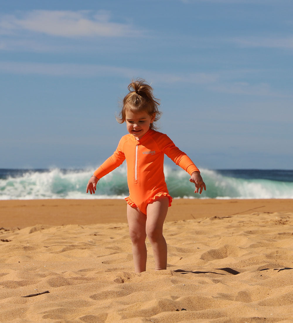 Baby Girls Long Sleeve Swimsuit