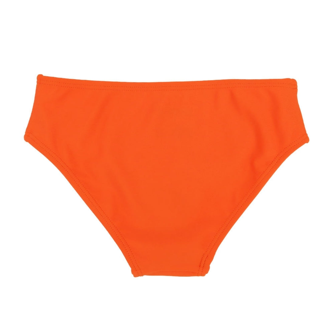 Bright orange Vizzies Swim bikini bottom shown flat against a plain white background.